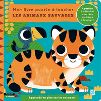 Mon livre puzzle à toucher - Les animaux sauvages