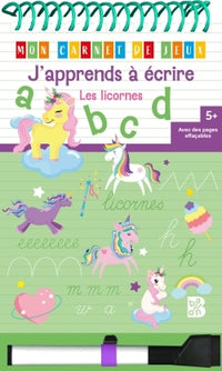 J'apprends à écrire - Les licornes
