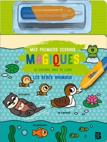 Mon premier je colorie avec de l'eau: Les bébés animaux