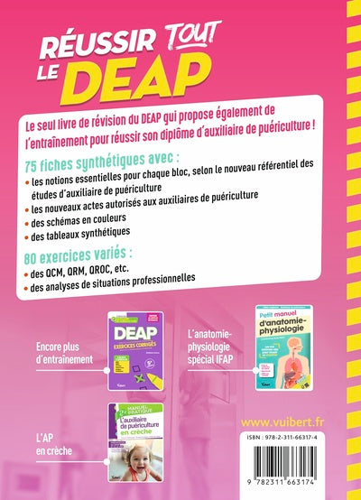 Réussir tout le DEAP en 75 fiches de révision et 80 entrainements - Pour les auxiliaires de puériculture