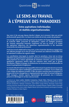 Le sens au travail à l'épreuve des paradoxes