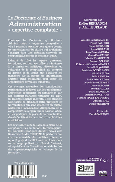 Le Doctorate of Business Administration "expertise comptable"