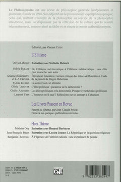 Le Philosophoire N 46 l'Elitisme Automne 2016