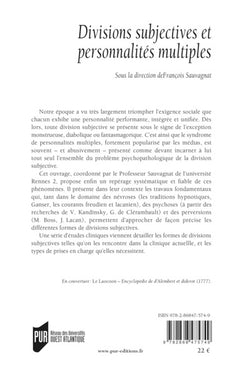 Divisions subjectives et personnalités multiples