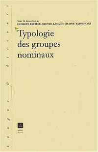 Typologie des groupes nominaux