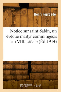 Notice sur saint Sabin