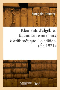 Eléments d'algèbre