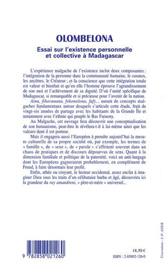 Olombelona : essai sur l'existence personnelle et collective à Madagascar