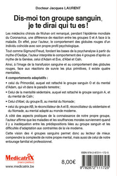 Dis-moi ton groupe sanguin, je te dirai qui tu es !