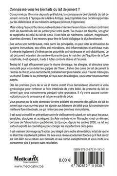 Les bienfaits du lait de jument