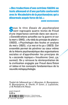 Essais de psychanalyse