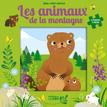 Mon livre puzzle 9 pièces: Les animaux de la montagne
