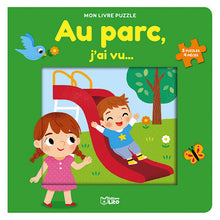 Mon livre puzzle 4 pièces: Au parc, j'ai vu...
