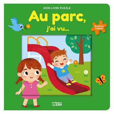 Mon livre puzzle 4 pièces: Au parc, j'ai vu...