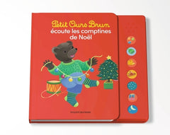 Petit ours brun écoute les comptines de Noël - Livre sonore