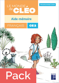 Le monde de Cléo CE2 - Aide-mémoire - Programmes 2025 - pack de 5