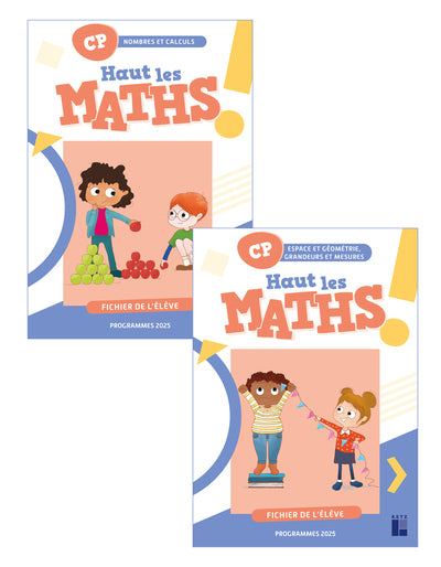 Haut les maths CP - fichier de l'élève en 2 volumes -Programmes 2025