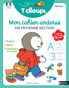 T'choupi Mon cahier ardoise effaçable - Ma moyenne section