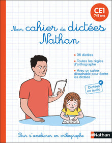 Mon cahier de dictées Nathan CE1