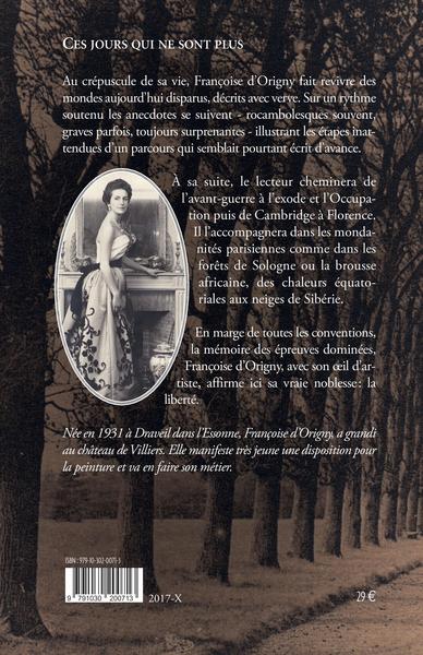 Ces jours qui ne sont plus