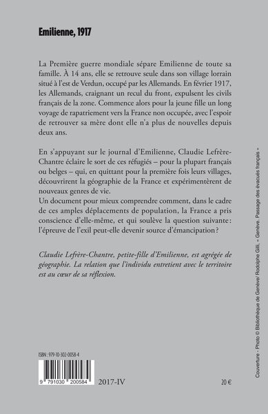 Emilienne, 1917