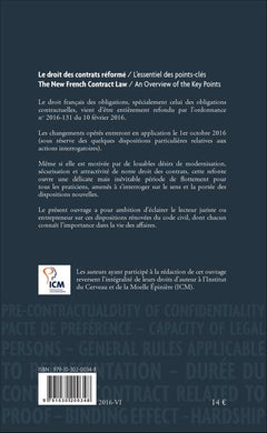 Le droit des contrats réformé. The New French Contract Law