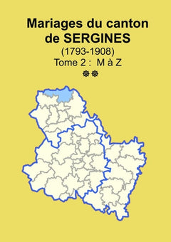Les mariages du canton de Sergines (après 1792) tome 2