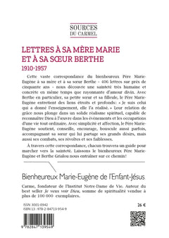 Lettres à sa mère Marie et à sa soeur Berthe