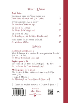 Revue Vives Flammes n° 342 Mars 2026 Chanter