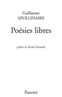 Poésies libres