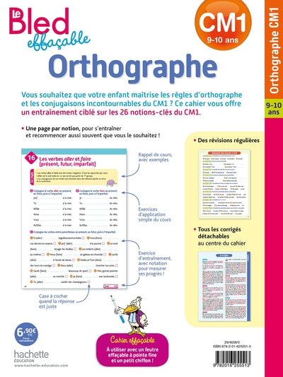 Le BLED Effaçable Orthographe CM1