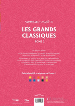 Coloriages mystères Disney - Les Grands classiques Tome 3