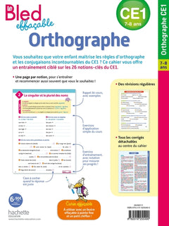 Le BLED Effaçable Orthographe CE1