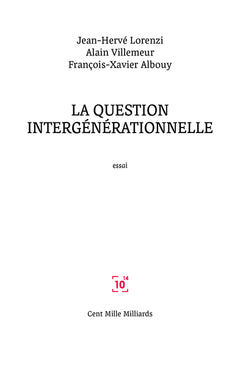 La question intergénérationnelle