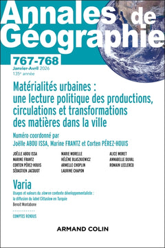 Annales de géographie - N°767-768 1-2/2026