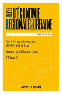 Revue d'économie régionale et urbaine Nº1/2022 Varia