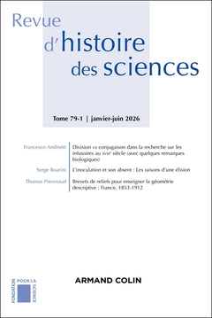 Revue d'histoire des sciences n°79 1/2026