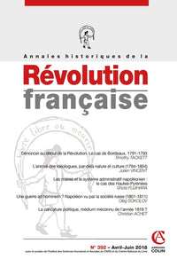 Annales historiques de la Révolution française Nº392 2/2018 Varia