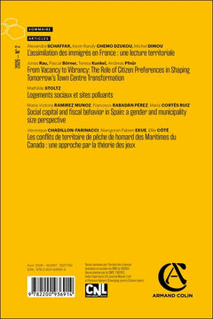 Revue d'économie régionale et urbaine Nº2/2026