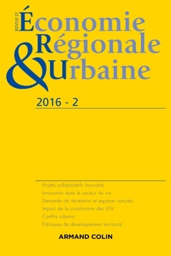 Revue d'économie régionale et urbaine n° 2/2016 Varia
