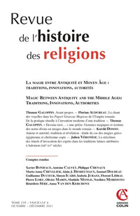 La revue de l'histoire des religions - Nº4/2021