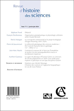 Revue d'histoire des sciences