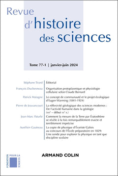 Revue d'histoire des sciences