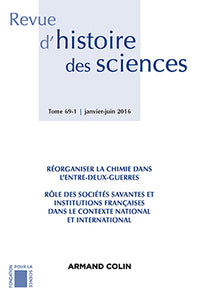 Revue d'histoire des sciences (1/2016)