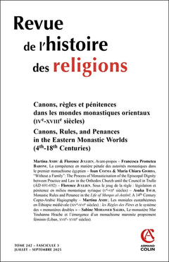 Revue de l'histoire des religions - Nº3/2025