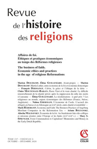 Revue de l'histoire des religions - Nº4/2020 Affaires de foi