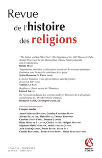 Revue de l'histoire des religions  (1/2018) Varia