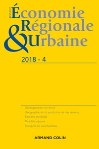 Revue d'économie régionale et urbaine n° 4/2018 Varia