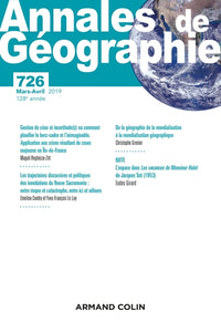Annales de géographie - N°726 2 2019 Varia