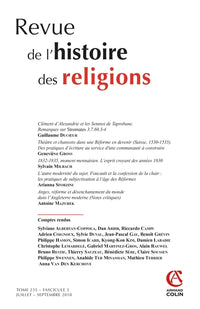 Revue de l'histoire des religions